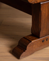 Mortis & Tenon Oak Trestle Coffee Table, Denmark, 1970's
