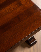 Mortis & Tenon Oak Trestle Coffee Table, Denmark, 1970's
