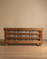 Brutalist Oak Sofa in New Hampshire Plaid, Netherlands, 1970s