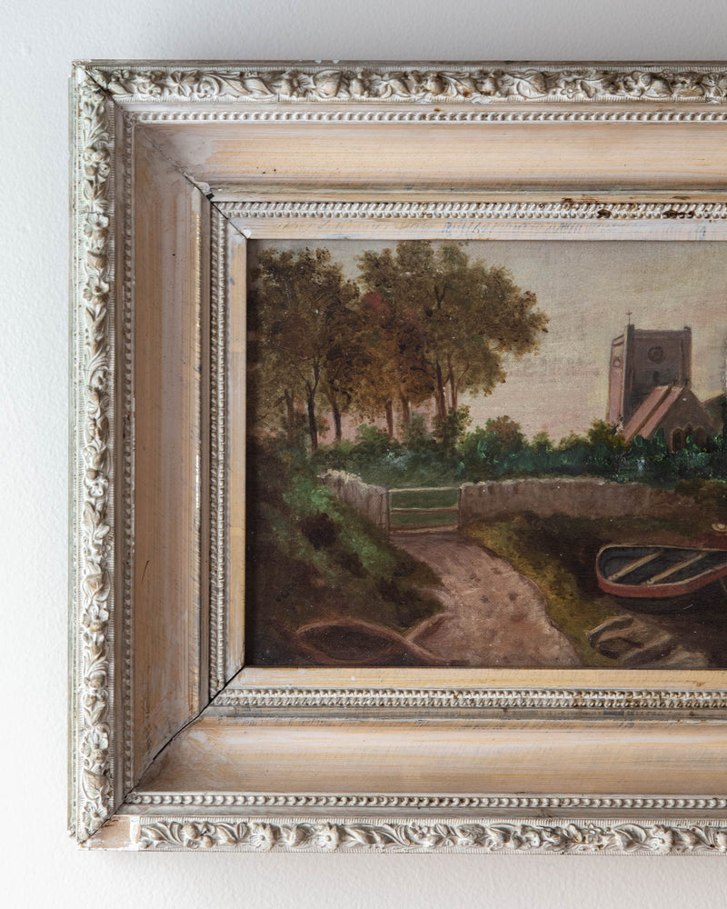 Small Framed Landscape Oil Painting