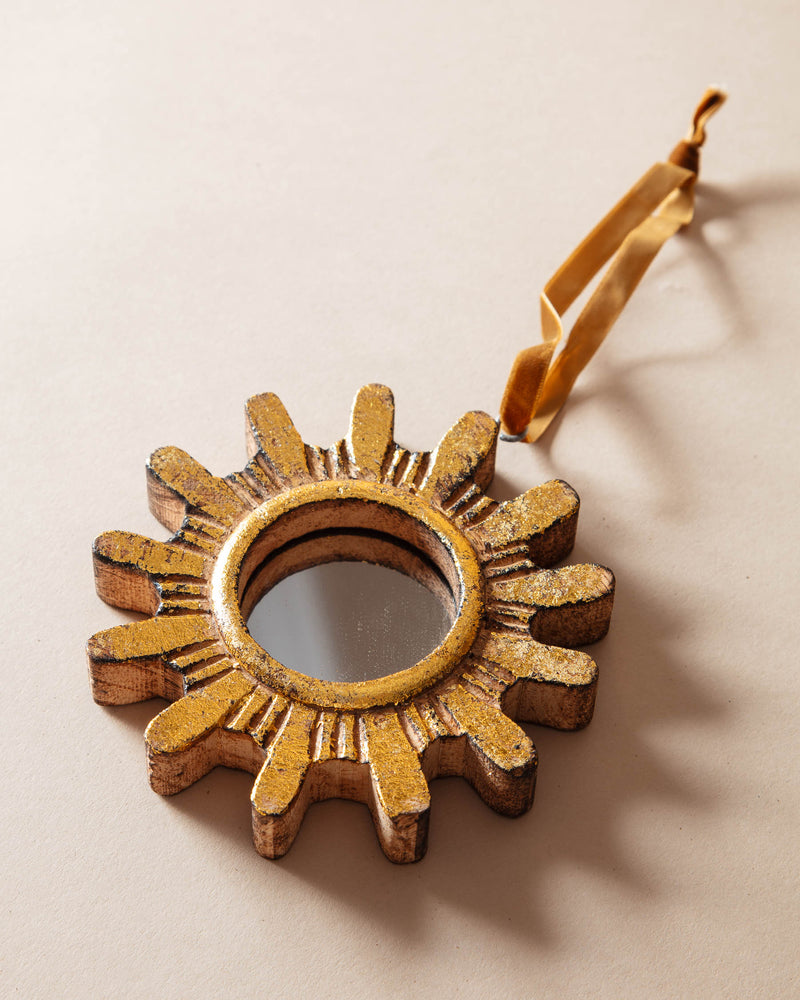 Antique Gold Mirror Ornaments