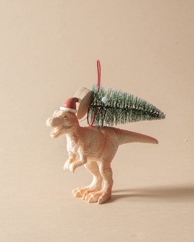 Resin Santa Hat Dinosaur Ornaments