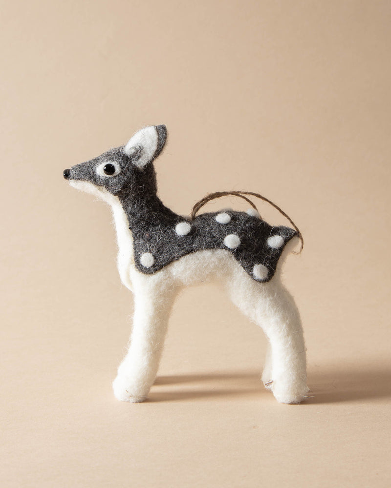 Faux Fur Deer Ornaments