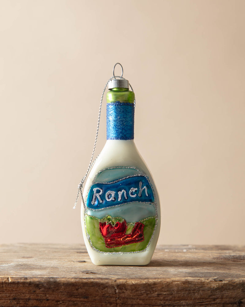 Hand-Painted Ranch Glass Ornament