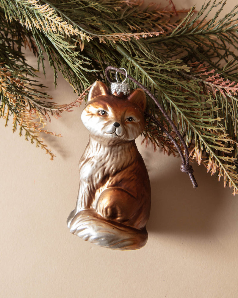 Glass Fox Ornament