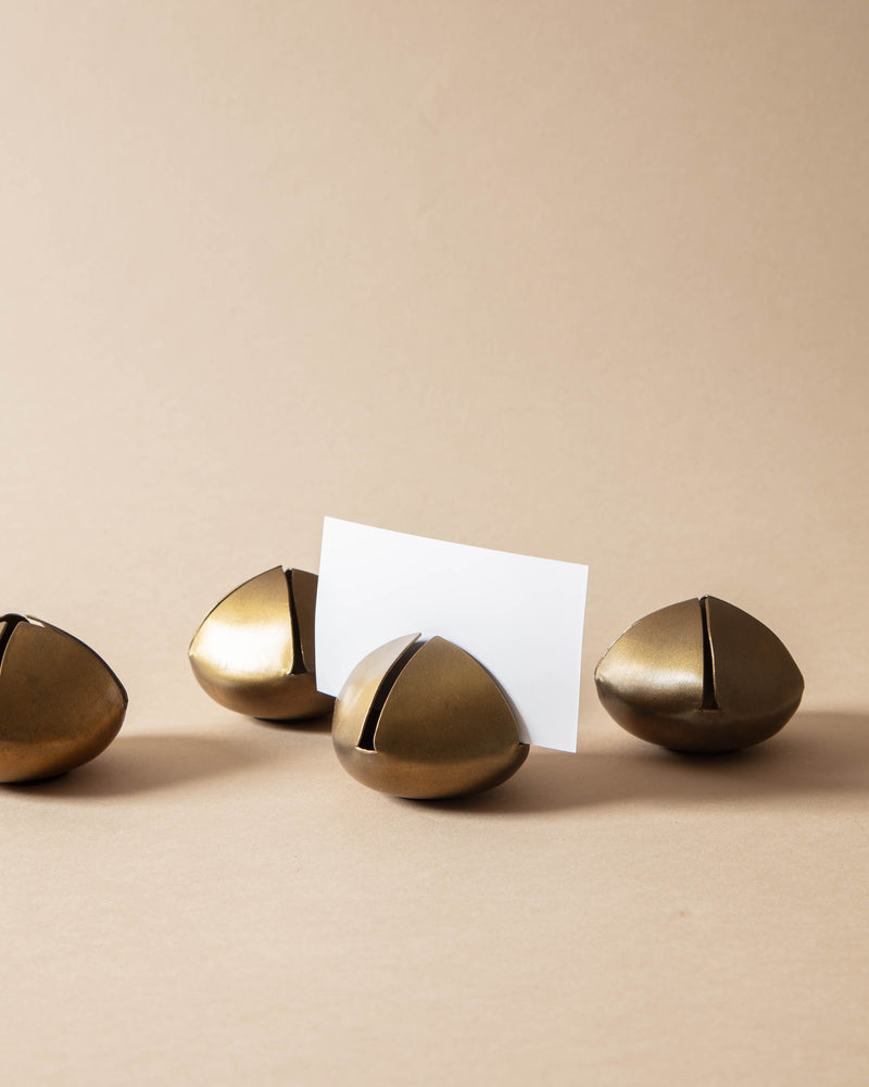 Brass Bell Place Card Holders (Set of 4)