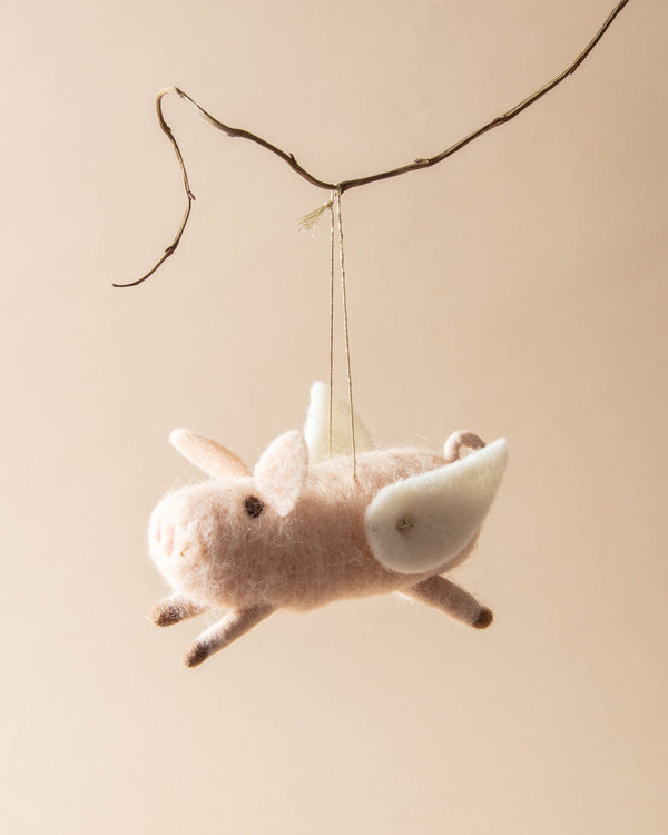 Felt Flying Pig Ornament