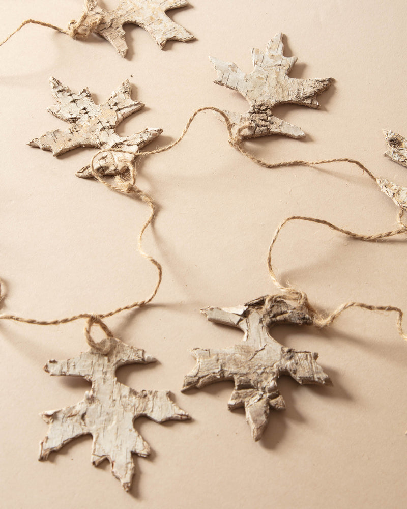 Birch Bark Oak Leaf Garland