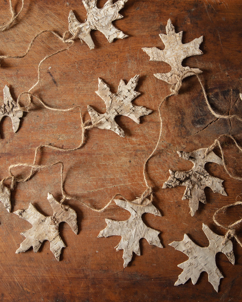Birch Bark Oak Leaf Garland
