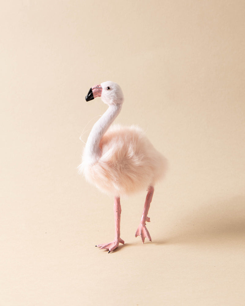 Faux Fur Flamingo Ornament