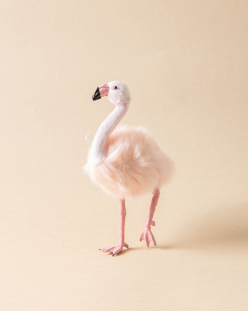 Faux Fur Flamingo Ornament