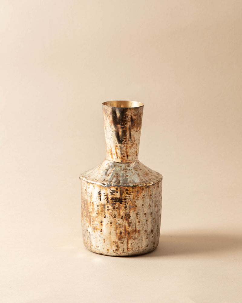 Oxidized Pewter Vase