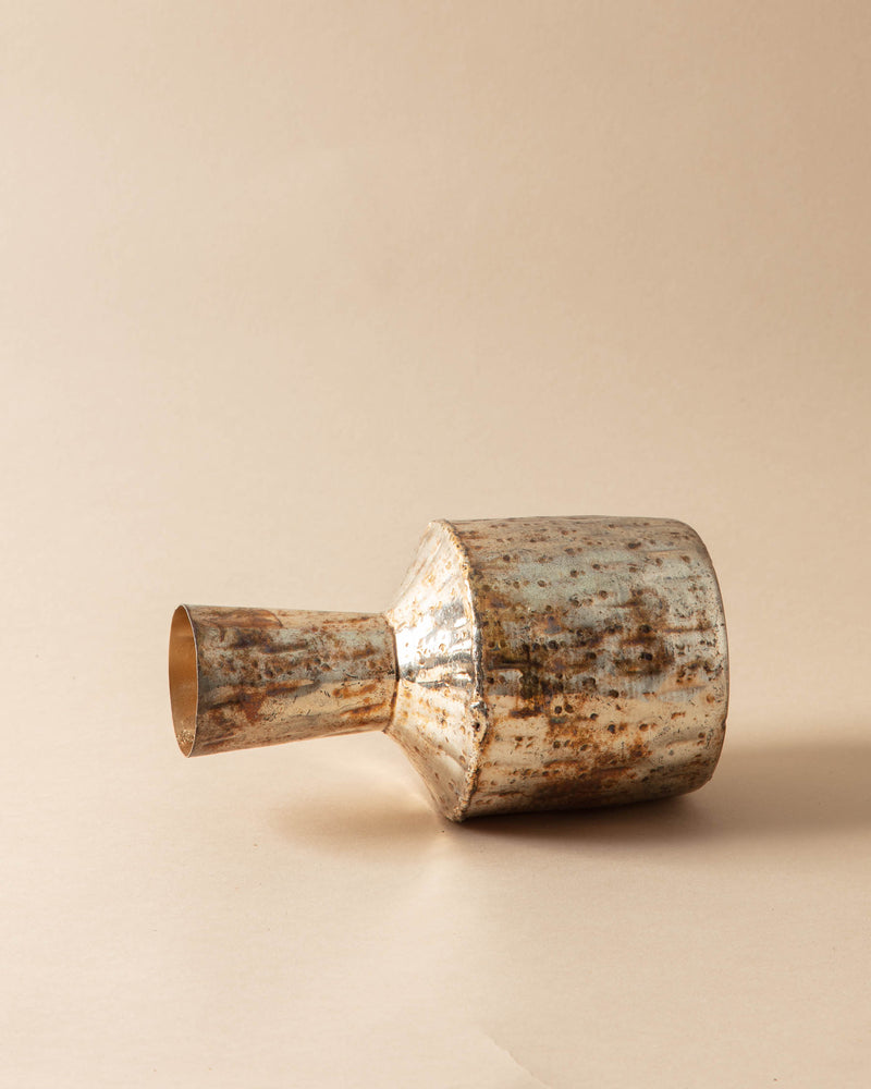 Oxidized Pewter Vase