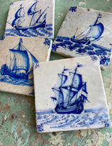 Delft Boat Stone Coaster