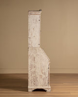 Gustavian Washed Pine Fall Front Secretary, Sweden, Dated 1842