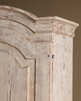 Gustavian Washed Pine Fall Front Secretary, Sweden, Dated 1842