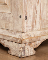 Gustavian Washed Pine Fall Front Secretary, Sweden, Dated 1842