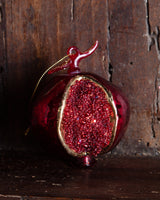 Beaded Mercury Glass Pomegranate Ornament