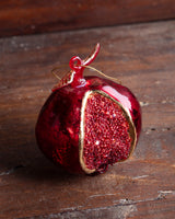 Beaded Mercury Glass Pomegranate Ornament