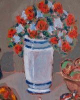 Modern Floral & Candy Still Life Oil Painting by Vincenzo Censotti, Italy, 1970s