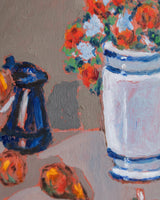 Modern Floral & Candy Still Life Oil Painting by Vincenzo Censotti, Italy, 1970s