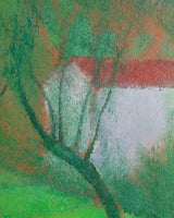 Modernist Green Hills Village Landscape by Romano Ocri da Feltre, Italy, 1920s