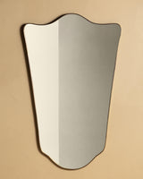 Sculptural brass framed mirror, Italy, circa 1960