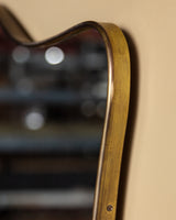 Sculptural brass framed mirror, Italy, circa 1960