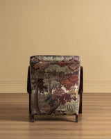 Sculptural Wood Arm Lounge Chair in Plantasia Cotton Linen, France, 1940s (2 available)