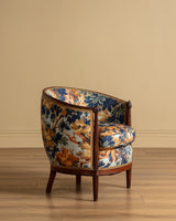 Art Deco Tub Chairs in Pierre Frey Fontainebleau Linen, France, 1940's (2 available)