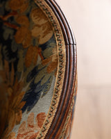 Art Deco Tub Chairs in Pierre Frey Fontainebleau Linen, France, 1940's (2 available)