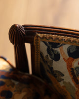 Art Deco Tub Chairs in Pierre Frey Fontainebleau Linen, France, 1940's (2 available)