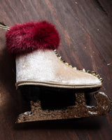 Burgundy Ice Skates Ornament
