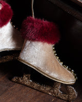 Burgundy Ice Skates Ornament
