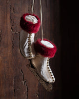 Burgundy Ice Skates Ornament