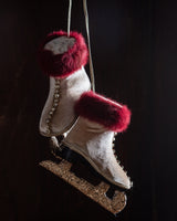 Burgundy Ice Skates Ornament