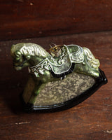 Glittered Glass Rocking Horse Ornament