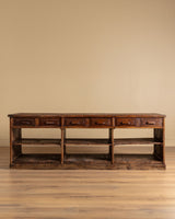 Monumental Italian Six-Drawer Rustic Sideboard, 1850's