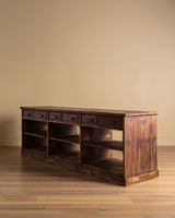 Monumental Italian Six-Drawer Rustic Sideboard, 1850's