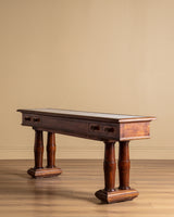 Marble-Top Wood Column Console, Italy, 1910's
