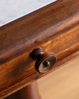 Marble-Top Wood Column Console, Italy, 1910's
