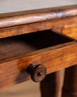 Marble-Top Wood Column Console, Italy, 1910's