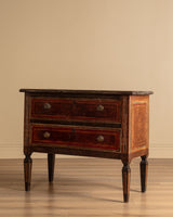 Neoclassical Paint Decorated Two-Drawer Chest, Italy, 19th Century