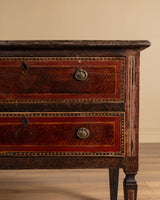 Neoclassical Paint Decorated Two-Drawer Chest, Italy, 19th Century
