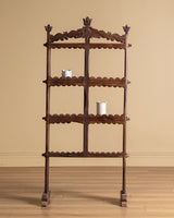 Folk Art Carved Floral Plate Rack, Italy, 19th Century