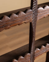 Folk Art Carved Floral Plate Rack, Italy, 19th Century