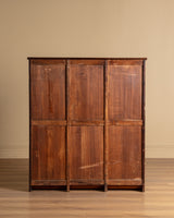 Three-Door Oak Tambour Cabinet, Italy, Early 20th Century