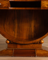 Italian Art Deco Circular Vanity with Mirror, 1930s