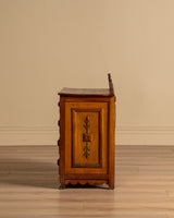 Folk Art Carved Floral Petite Chest, Italy, Late 19th Century