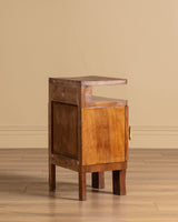 Pair of Art Deco Geometric Wood Nightstands, Italy, 1920's
